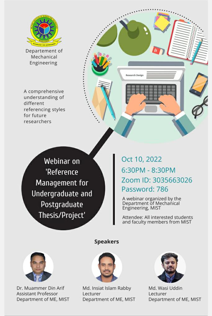 Reference Management for Undergraduate and Post Graduate Thesis/Project
